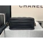 CHANEL ミニ メッセンジャー ショルダーバッグ グレインド カーフスキン ブラック AS2465 B05440 94305