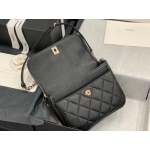 CHANEL ミニ メッセンジャー ショルダーバッグ グレインド カーフスキン ブラック AS2465 B05440 94305