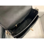 CHANEL ミニ メッセンジャー ショルダーバッグ グレインド カーフスキン ブラック AS2465 B05440 94305
