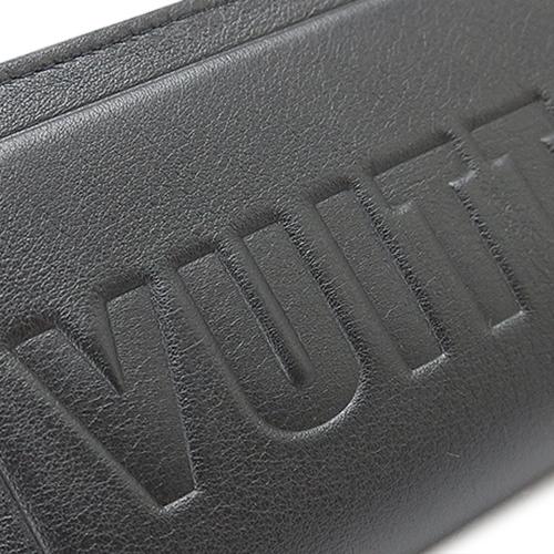 ルイヴィトン  メンズ LOUISVUITTON 財布 ポルトフォイユ ブラザ ロゴ 型押し レザー ダーク・アンフィニティ ノワール 黒 ブラック M63256