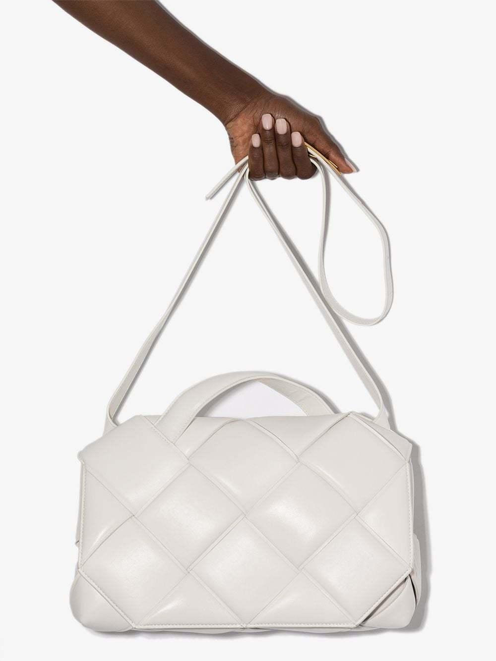ボッテガ ヴェネタ BOTTEGAVENETA トップ ハンドル ショルダー ハンドバッグ ホワイト 2way 632647 VCQR1 9033