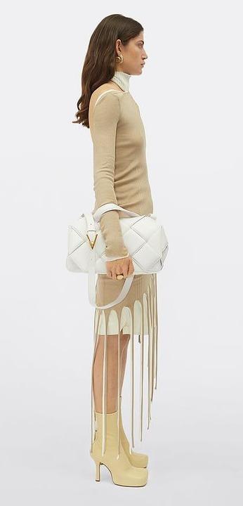 ボッテガ ヴェネタ BOTTEGAVENETA トップ ハンドル ショルダー ハンドバッグ ホワイト 2way 632647 VCQR1 9033
