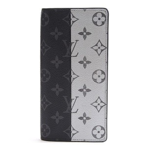 ルイヴィトン Louis Vuitton ポルトフォイユブラザ モノグラム エクリプス スプリット 長財布 メンズ M63027