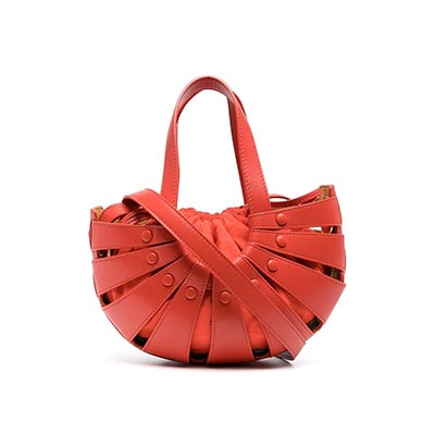 ボッテガベネタ BOTTEGA VENETA レザー クロスボディ 2way バッグ チリレッド スモール/ ショルダー 651819VMAUH8903