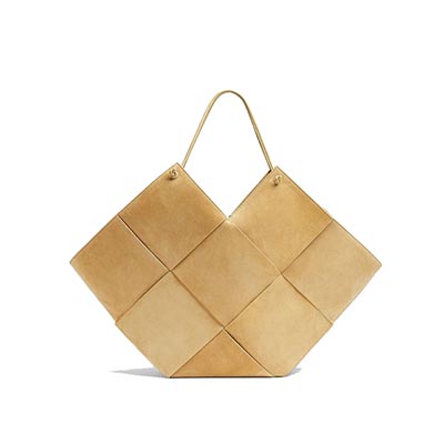ボッテガヴェネタ BOTTEGA VENETA マキシイントレチャート トートバッグ ベージュ 652058 V0HS1 2664