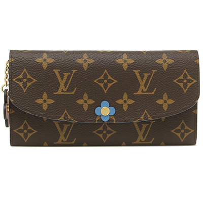 LOUISVUITTON ルイヴィトン モノグラム　ポルトフォイユ エミリー　フラワーモチーフ　ブロッサム　小銭入れ付長財布 M63895