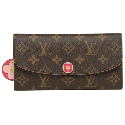 ルイヴィトン 財布 LOUIS VUITTON ヴィトン モノグラム LV ファスナー長札 ポルトフォイユ・エミリー ホットピンク モノグラム・フラワー M68313