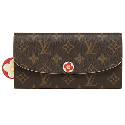 ルイヴィトン 長財布 レディース LOUIS VUITTON  ブラウン レッド M68331​