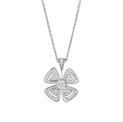 ブルガリ エレガント BVLGARI☆FIOREVER ネックレス ホワイトゴールド 354496