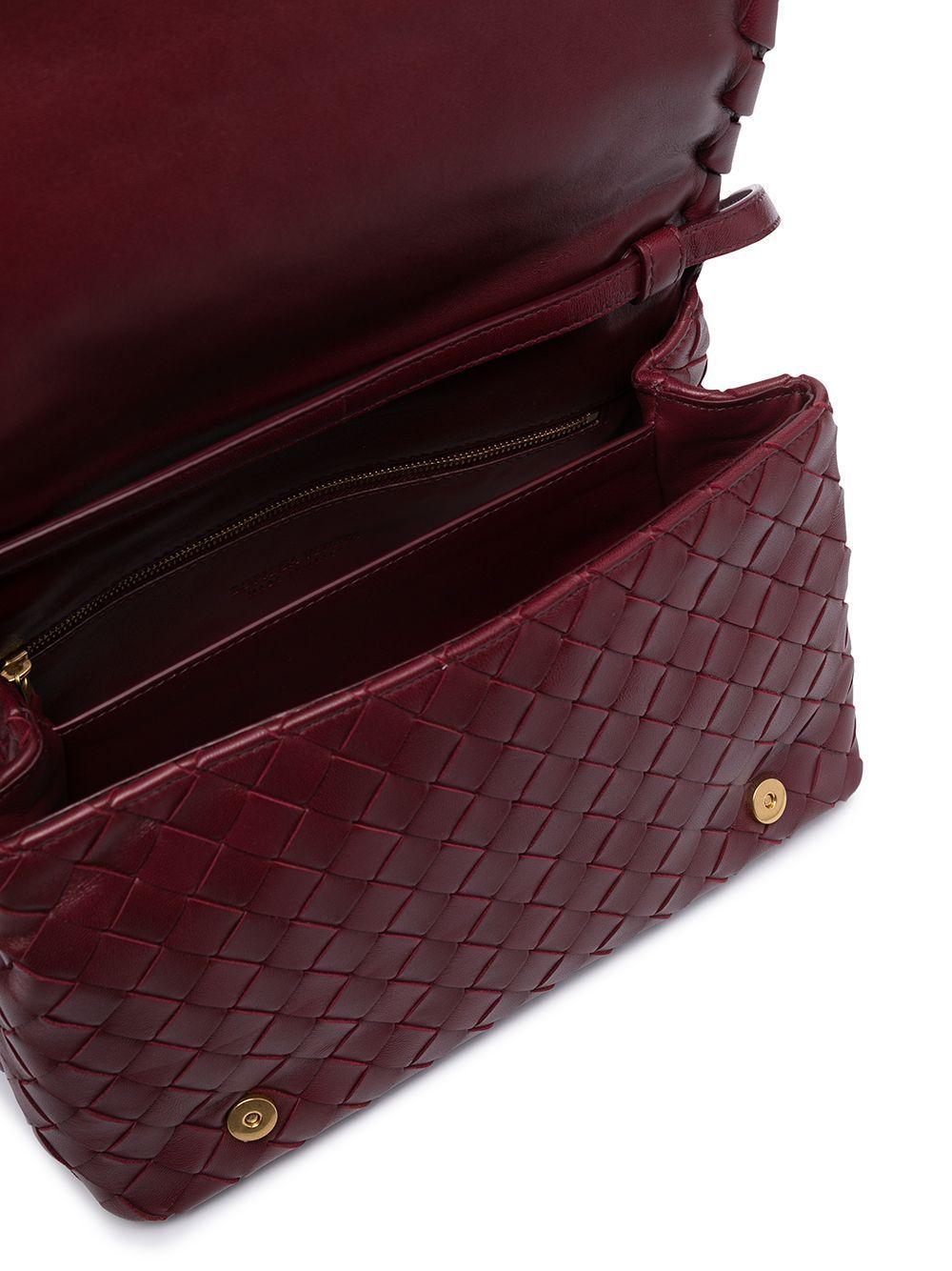 ボッテガヴェネタ SAINT LAURENT イントレチャート ショルダーバッグ ボルドー 609231VCPP16206