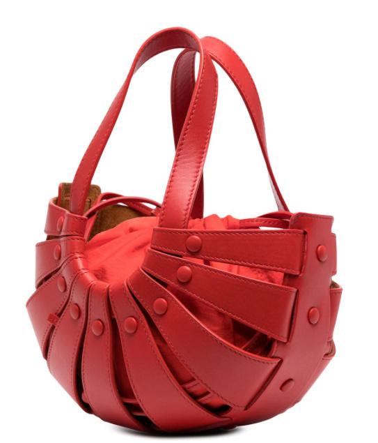 ボッテガベネタ BOTTEGA VENETA レザー クロスボディ 2way バッグ チリレッド スモール/ ショルダー 651819VMAUH8903