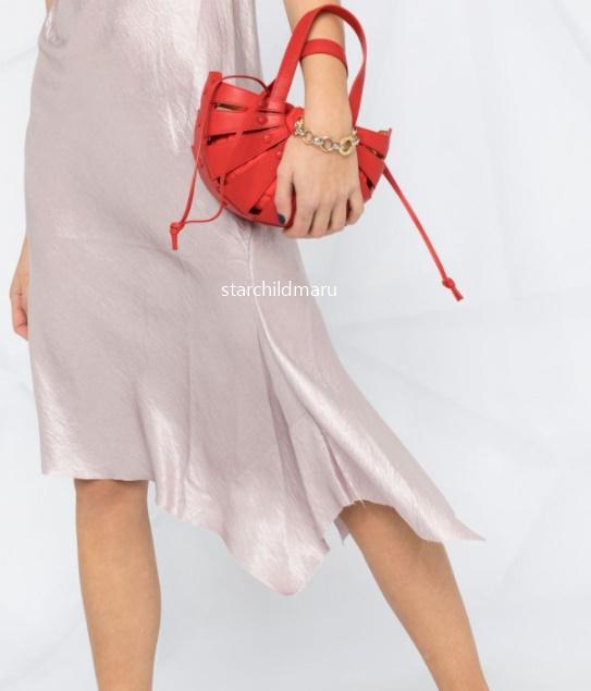 ボッテガベネタ BOTTEGA VENETA レザー クロスボディ 2way バッグ チリレッド スモール/ ショルダー 651819VMAUH8903
