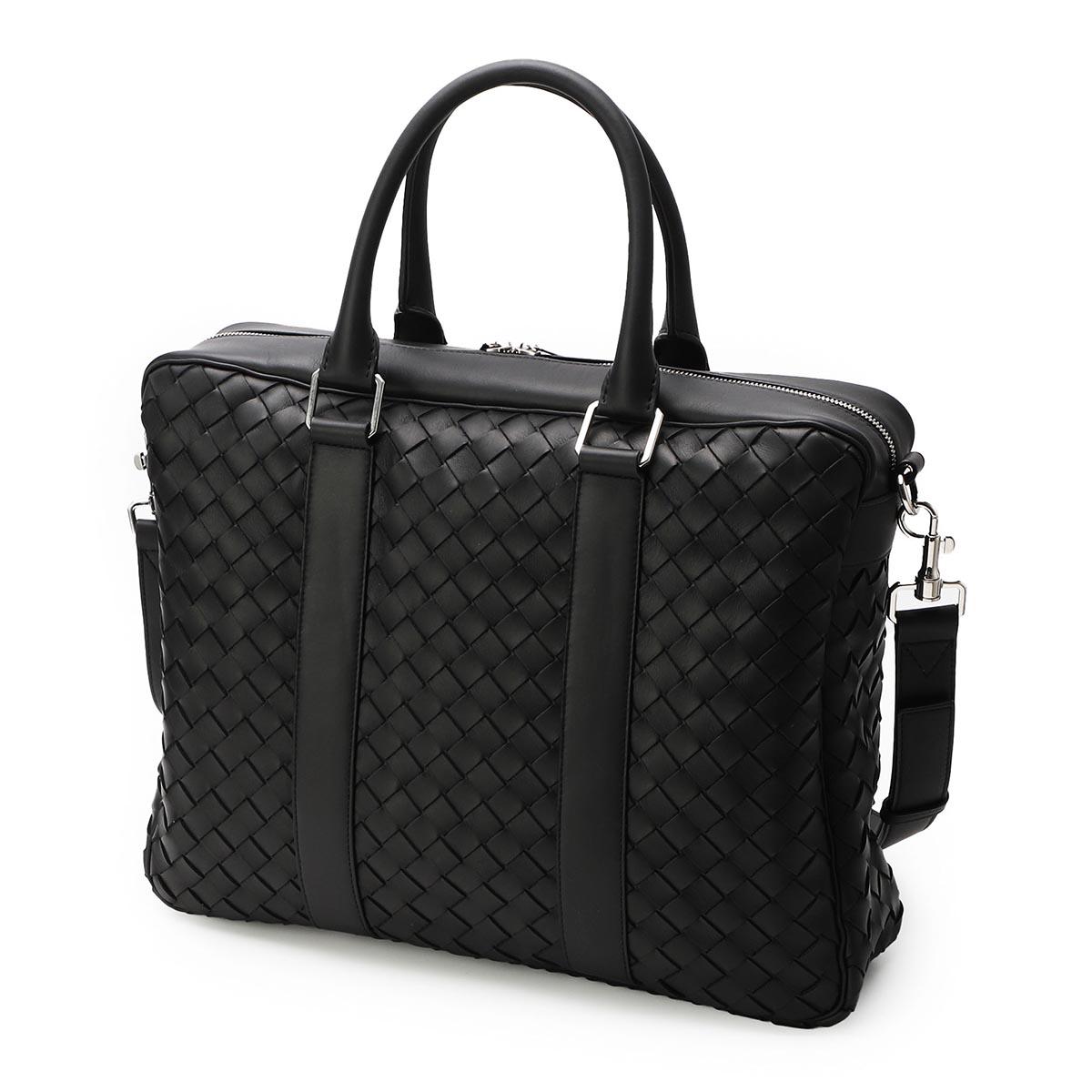 ボッテガヴェネタ Bottega Veneta イントレチャート カーフレザー ブリーフケース ビジネスバッグ 650372 V0E51 8803