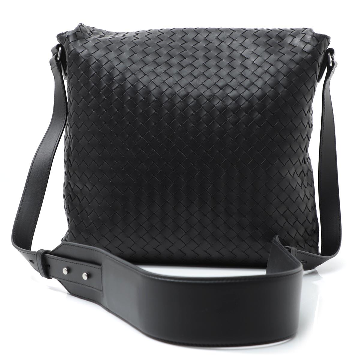 ボッテガヴェネタ BOTTEGA VENETA メッセンジャーバッグ ブラック メンズ ショルダー バッグ レザー 577538 vq139 1000