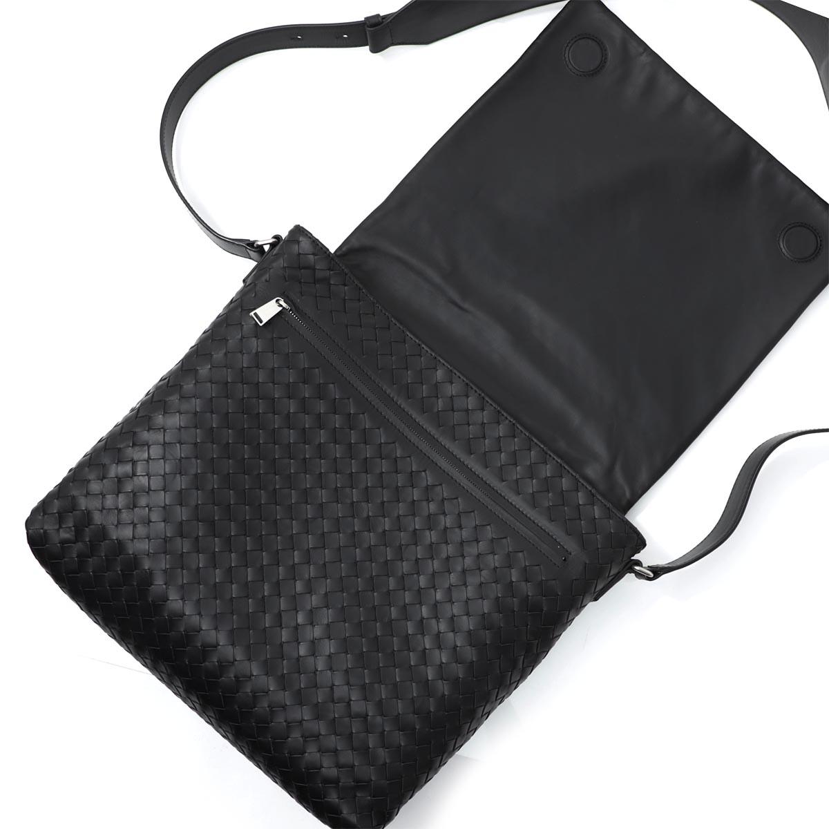ボッテガヴェネタ BOTTEGA VENETA メッセンジャーバッグ ブラック メンズ ショルダー バッグ レザー 577538 vq139 1000