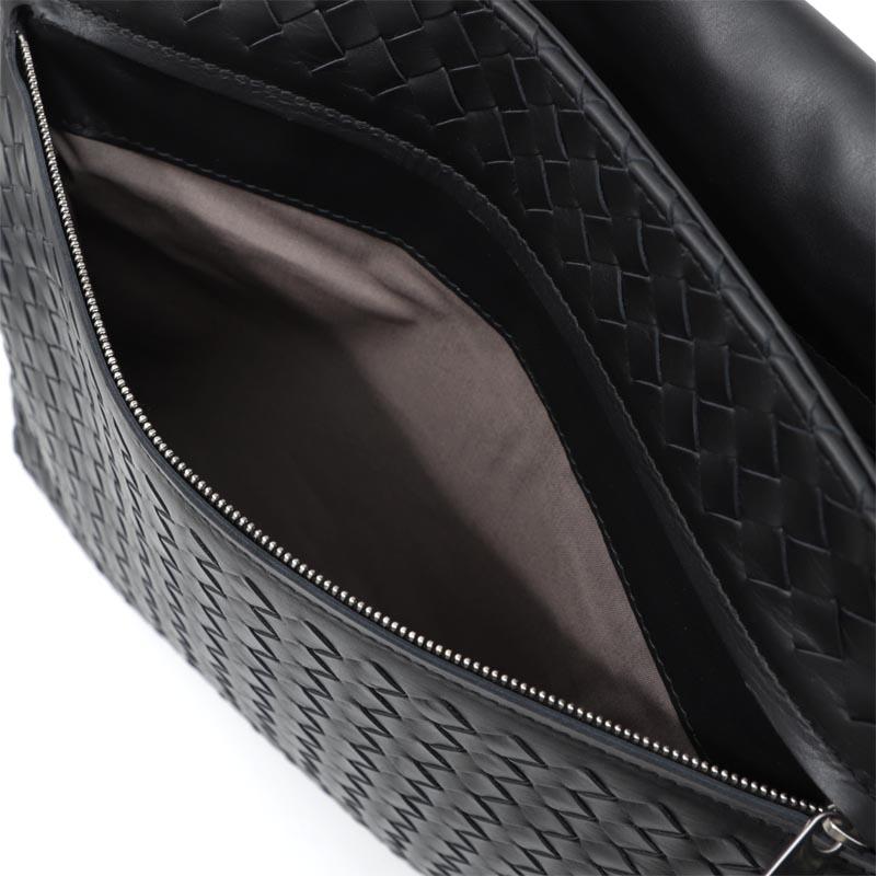 ボッテガヴェネタ BOTTEGA VENETA メッセンジャーバッグ ブラック メンズ ショルダー バッグ レザー 577538 vq139 1000