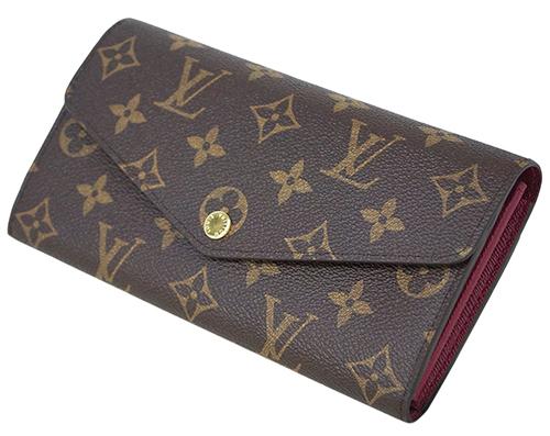 ルイヴィトン 財布   LV モノグラム ファスナー長札 ポルトフォイユ・サラ フューシャ M62234
