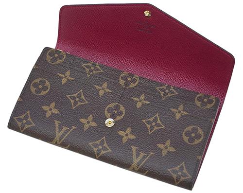 ルイヴィトン 財布   LV モノグラム ファスナー長札 ポルトフォイユ・サラ フューシャ M62234
