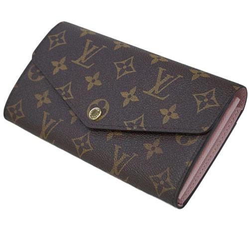ルイヴィトン財布  LOUIS VUITTON ヴィトン LV モノグラム ファスナー長札 ポルトフォイユ・サラ ローズ・バレリーヌ M62235
