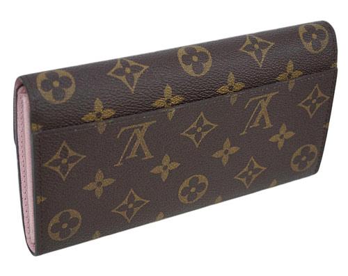 ルイヴィトン財布  LOUIS VUITTON ヴィトン LV モノグラム ファスナー長札 ポルトフォイユ・サラ ローズ・バレリーヌ M62235