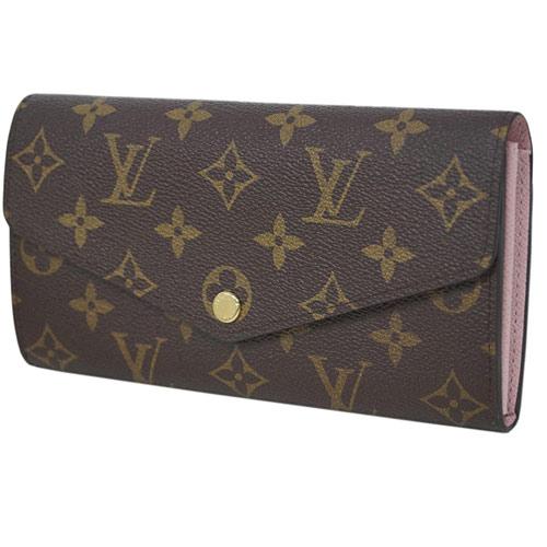 ルイヴィトン財布  LOUIS VUITTON ヴィトン LV モノグラム ファスナー長札 ポルトフォイユ・サラ ローズ・バレリーヌ M62235
