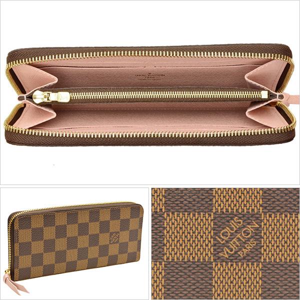 ルイ ヴィトン 財布  LOUIS VUITTON ラウンドファスナー長財布 ポルトフォイユ・クレマンス レディース ローズ・バレリーヌダミエ・エヌべキャンバス n41626