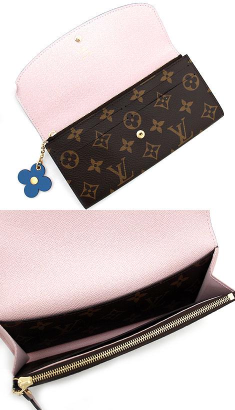 LOUISVUITTON ルイヴィトン モノグラム　ポルトフォイユ エミリー　フラワーモチーフ　ブロッサム　小銭入れ付長財布 M63895