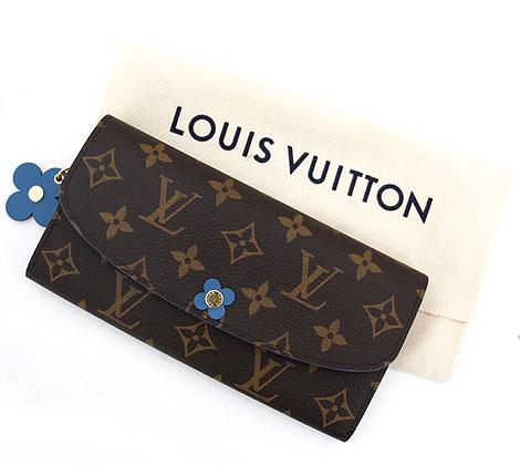LOUISVUITTON ルイヴィトン モノグラム　ポルトフォイユ エミリー　フラワーモチーフ　ブロッサム　小銭入れ付長財布 M63895