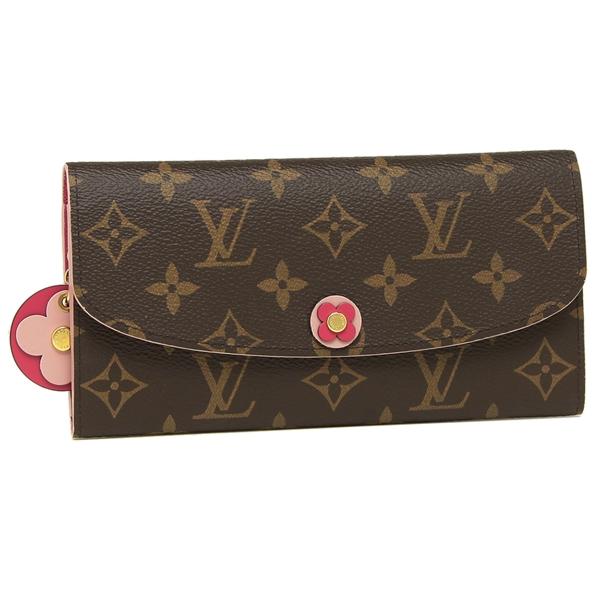 ルイヴィトン 財布 LOUIS VUITTON ヴィトン モノグラム LV ファスナー長札 ポルトフォイユ・エミリー ホットピンク モノグラム・フラワー M68313