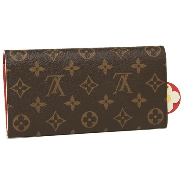 ルイヴィトン 長財布 レディース LOUIS VUITTON  ブラウン レッド M68331​