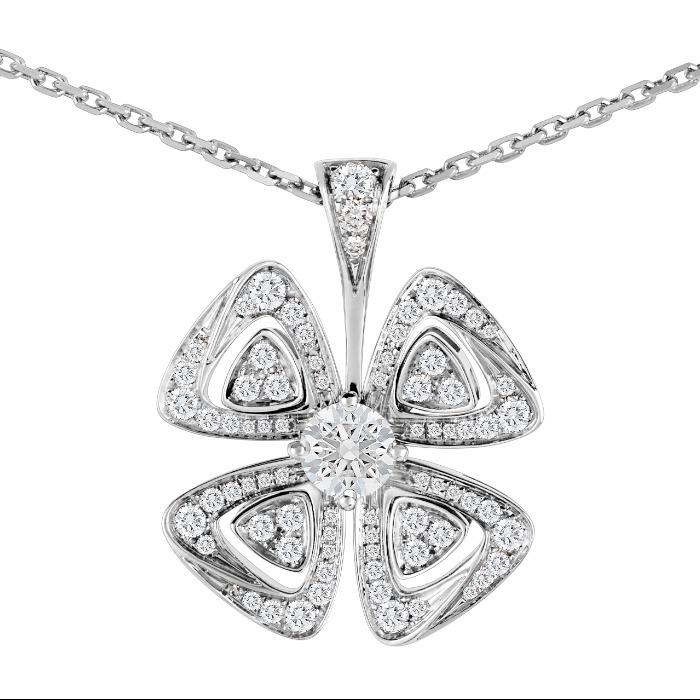 ブルガリ エレガント BVLGARI☆FIOREVER ネックレス ホワイトゴールド 354496