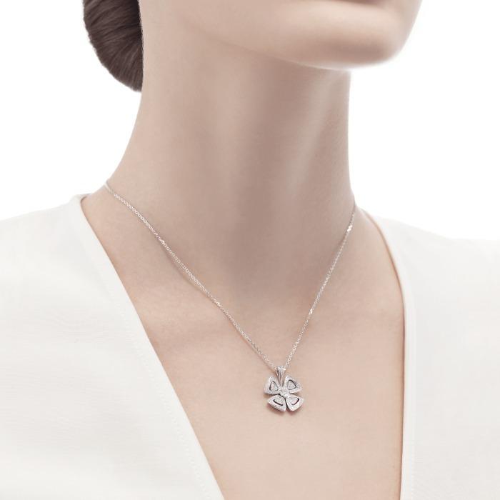 ブルガリ エレガント BVLGARI☆FIOREVER ネックレス ホワイトゴールド 354496