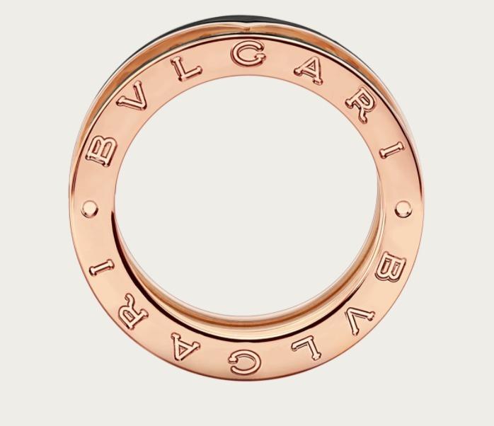 ブルガリ BVLGARI【ビー・ゼロワン】スタッズ リング PG/オニキス 357987