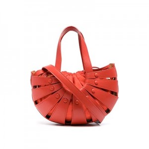 ボッテガベネタ BOTTEGA VENETA レザー クロスボディ 2way バッグ チリレッド スモール/ ショルダー 651819VMAUH8903
