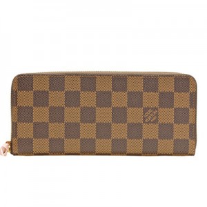 ルイ ヴィトン 財布  LOUIS VUITTON ラウンドファスナー長財布 ポルトフォイユ・クレマンス レディース ローズ・バレリーヌダミエ・エヌべキャンバス n41626