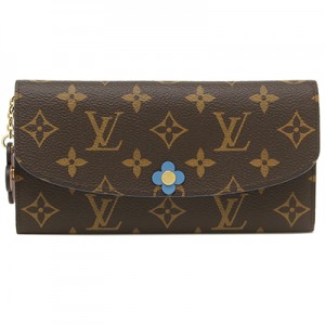 LOUISVUITTON ルイヴィトン モノグラム　ポルトフォイユ エミリー　フラワーモチーフ　ブロッサム　小銭入れ付長財布 M63895