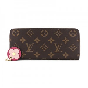 ルイヴィトン LOUIS VUITTON 長財布 ラウンドファスナー ポルトフォイユ クレマンス フラワーチャーム モノグラム M68314