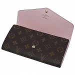 ルイヴィトン財布  LOUIS VUITTON ヴィトン LV モノグラム ファスナー長札 ポルトフォイユ・サラ ローズ・バレリーヌ M62235