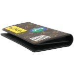 ルイヴィトン ポルトフォイユ・ブラザ モノグラム ロゴストーリー マロン ブラウン レザー マルチカラー ステッカー 二つ折り長財布 M67823