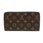 ルイヴィトン モノグラム ジッピー・ウォレット 長財布  ブラウン ブルー LOUIS VUITTON M63894