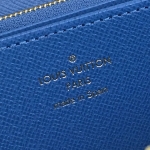 ルイヴィトン モノグラム ジッピー・ウォレット 長財布  ブラウン ブルー LOUIS VUITTON M63894