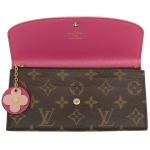 ルイヴィトン 財布 LOUIS VUITTON ヴィトン モノグラム LV ファスナー長札 ポルトフォイユ・エミリー ホットピンク モノグラム・フラワー M68313