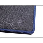 ルイヴィトン LOUIS VUITTON ポルトフォイユブラザ 二つ折り長財布 ブルーxブラック  タイガ メンズ ブルーライン M30558​