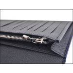 ルイヴィトン LOUIS VUITTON ポルトフォイユブラザ 二つ折り長財布 ブルーxブラック  タイガ メンズ ブルーライン M30558​