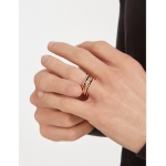 ブルガリ BVLGARI【ビー・ゼロワン】スタッズ リング PG/オニキス 357987