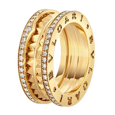 ブルガリ Bvlgari 18Kイエローゴールド ビー・ゼロワン 2バンドリング  35795418