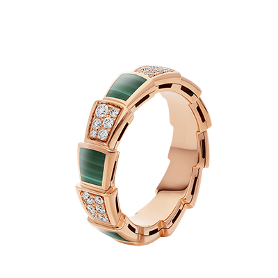 ブルガリ BVLGARI SERPENTI VIPER リング 18K ピンクゴールド ダイヤ 355019