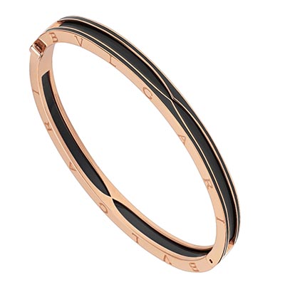 ブルガリ Bvlgari 18Kピンクゴールド ビー・ゼロワン ロゴブレスレット 355259