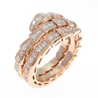 ブルガリ BVLGARI セルペンティ ヴァイパーリング ダイヤモンド 18K 345211