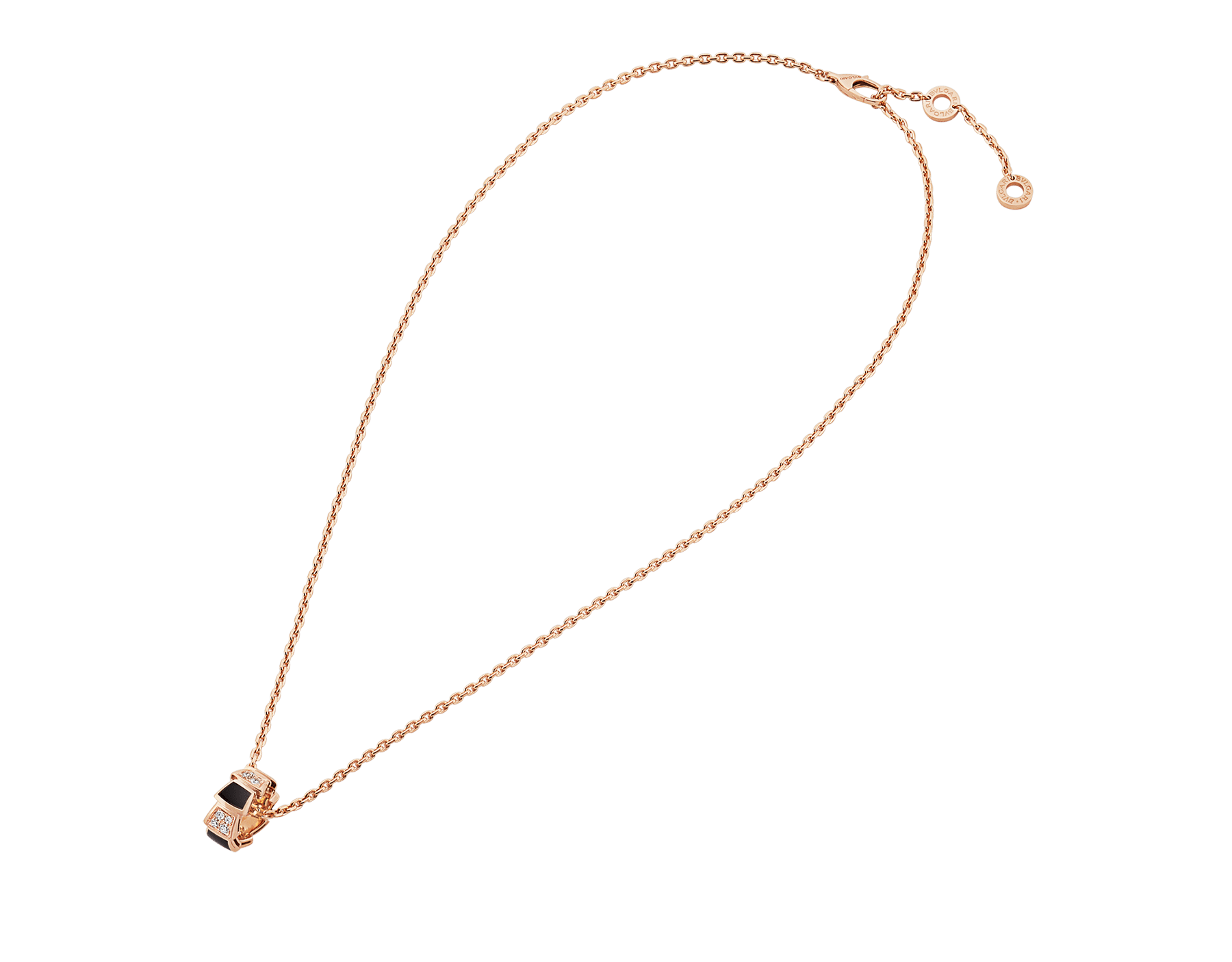 ブルガリ BVLGARI Serpenti 艶めくオニキス☆ヴァイパーネックレス 356554